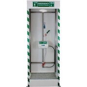 JUSTRITE Hughes Emergency Cubicle Shower, Covered ABS Eye/Face Wash, SD32K45G SD32K45G